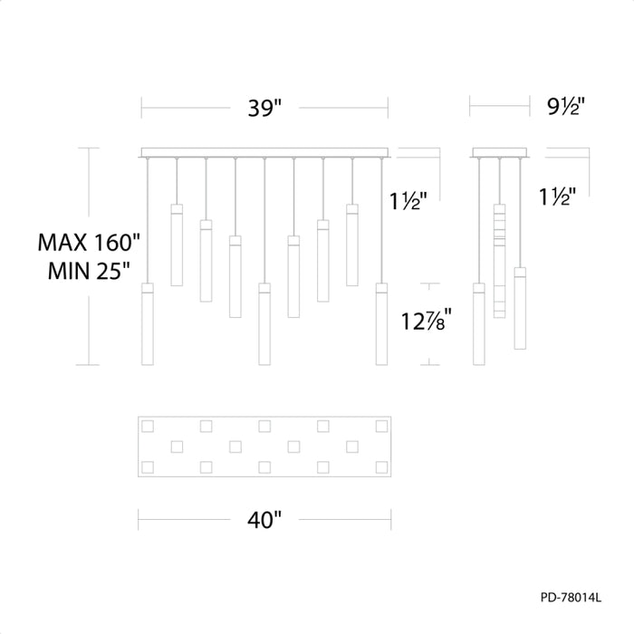 Modern Forms PD-78014L Minx 14-lt 40" LED Pendant