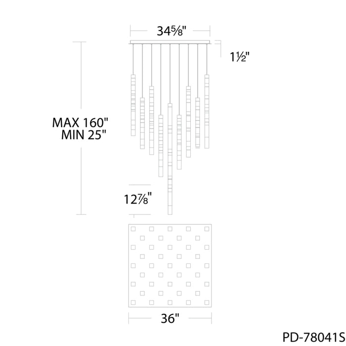 Modern Forms PD-78041S Minx 41-lt 36" LED Pendant