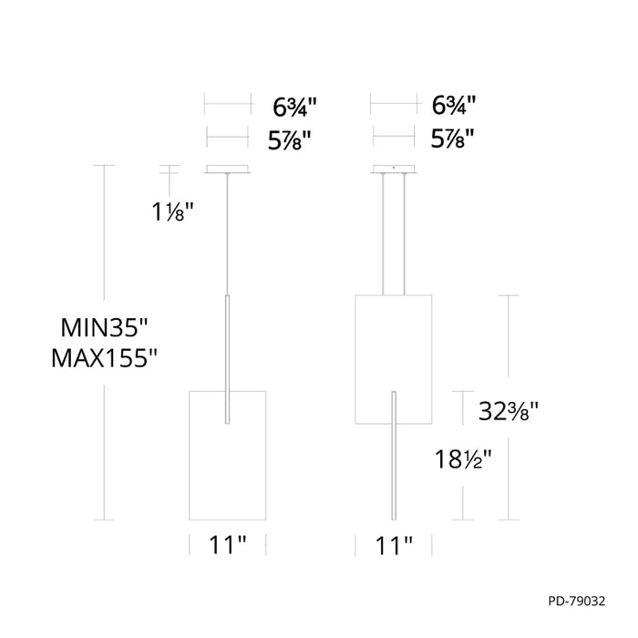 Modern Forms PD-79032 Amari 11" LED Pendant