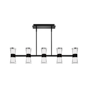 dweLED PD-91536 Hourglass 5-lt 36" LED Pendant - Black