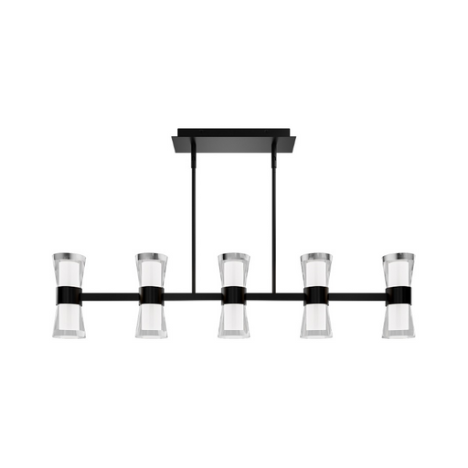 dweLED PD-91536 Hourglass 5-lt 36" LED Pendant - Black