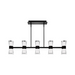 dweLED PD-91536 Hourglass 5-lt 36" LED Pendant - Black