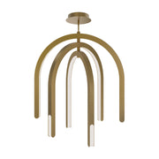 dweLED PD-93534 Helmet 30" LED Pendant - Aged Brass