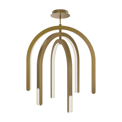 dweLED PD-93534 Helmet 30" LED Pendant - Aged Brass
