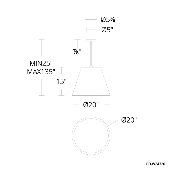 Modern Forms PD-W24320 Myla 20" LED Pendant