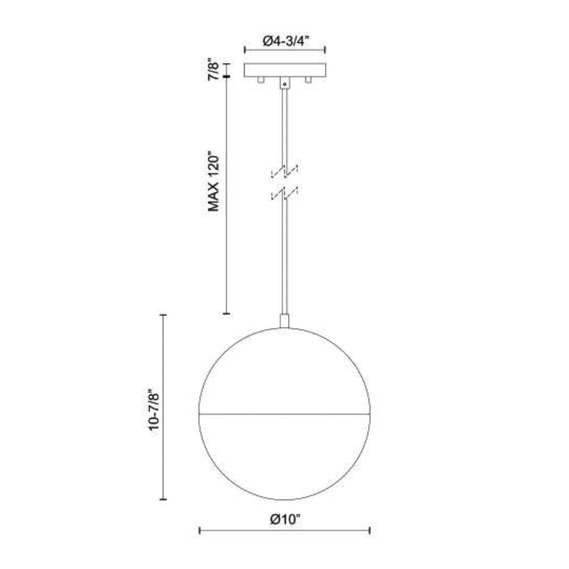 Kuzco PD11710-5CCT Monae 1-lt 10" LED Pendant, CCT Selectable