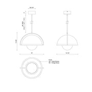 Kuzco PD20716-UNV Bowery 1-lt 16" LED Pendant - Urban Bronze