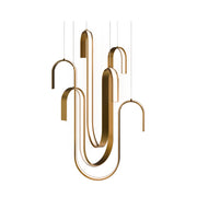Modern Forms PD216640 Seahorse 29" LED Chandelier-Aged Brass
