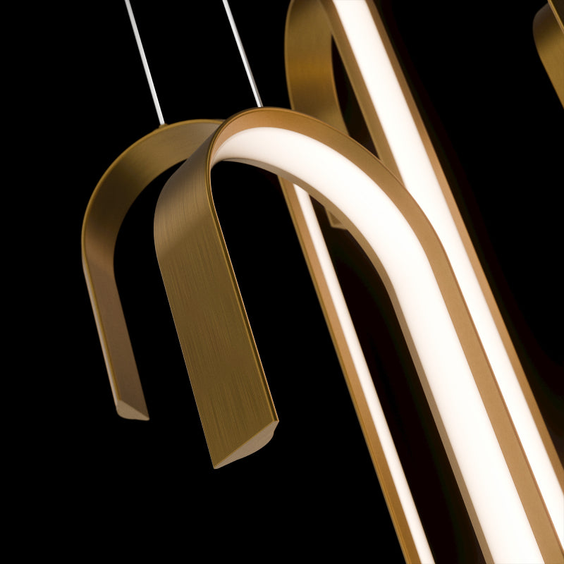 Modern Forms PD216640 Seahorse 29" LED Chandelier-Aged Brass