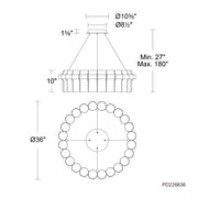 Modern Forms PD226636 Gatlin 24-lt 36" LED Pendant