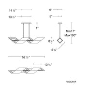 Modern Forms PD252654 Lyris 1-lt 53" LED Pendant