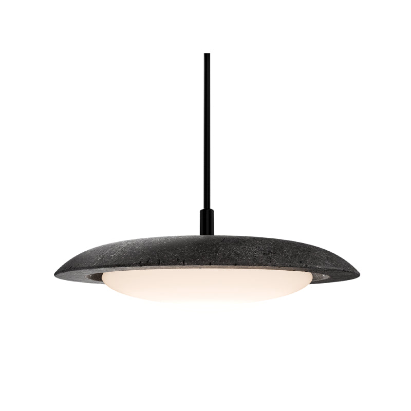 Modern Forms PD264620-TWA Saturno 1-lt 20" LED Pendant-Basalt Stone/Black