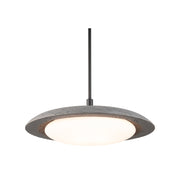 Modern Forms PD264620-TWA Saturno 1-lt 20" LED Pendant-Basalt Stone/Black