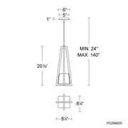Modern Forms PD284620 Karie 1-lt 8" LED Pendant