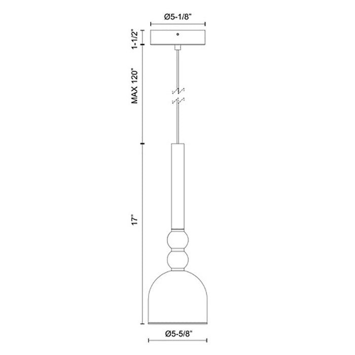 Kuzco PD30505 Rise 6" LED Pendant