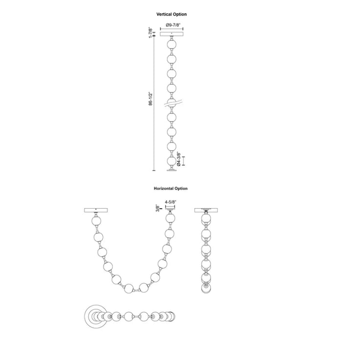 Alora PD321712-RT Marni 87" LED Pendant, Remote Drive