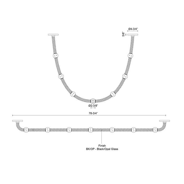 Kuzco PD39307 Corda 79" LED Pendant