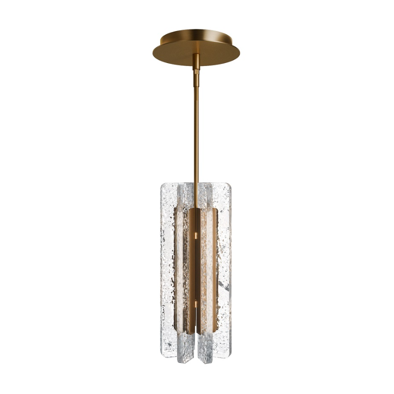 dweLED PD401614 Cartridge 1-lt 6" LED Pendant, 4CCT - Aged Brass