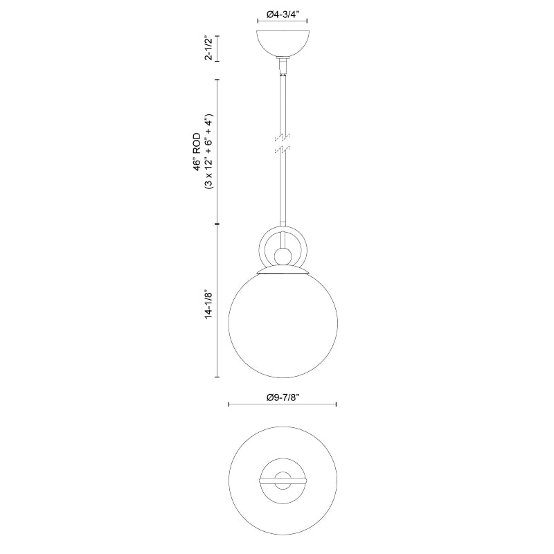 Alora Mood PD407910 Fiore 1-lt 10" Pendant