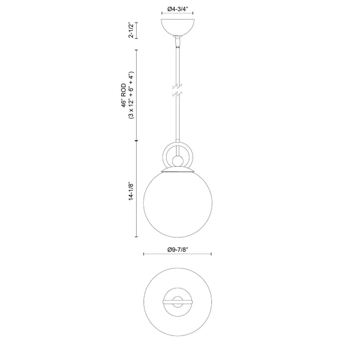 Alora Mood PD407910 Fiore 1-lt 10" Pendant