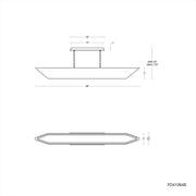 dweLED PD410648 Shipmate 1-lt 48" LED Linear Pendant, 4CCT