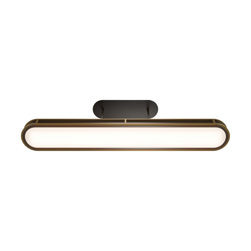 dweLED PD414648 Longboard 1-lt 48" LED Linear Pendant - Black/Aged Brass