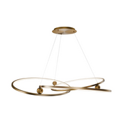 dweLED PD415660 Sidewinder 3-lt 60" LED Chandelier - Aged Brass