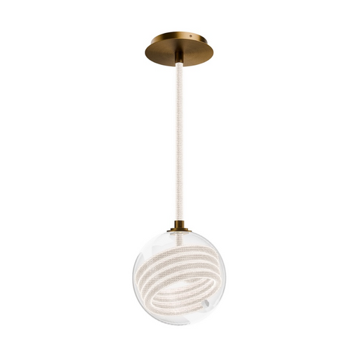 dweLED PD417609 Roper 1-lt 9" LED Pendant, 4CCT - Aged Brass