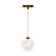 dweLED PD417609 Roper 1-lt 9" LED Pendant, 4CCT - Aged Brass