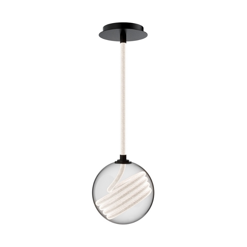 dweLED PD417609 Roper 1-lt 9" LED Pendant, 4CCT - Black