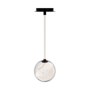 dweLED PD417609 Roper 1-lt 9" LED Pendant, 4CCT - Black