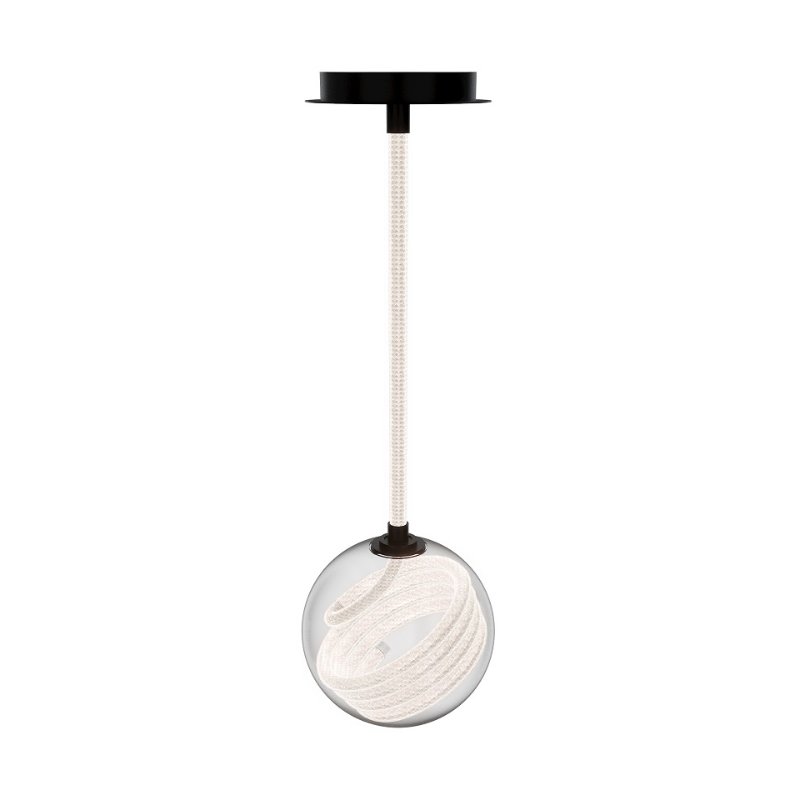 dweLED PD417609 Roper 1-lt 9" LED Pendant, 4CCT - Black