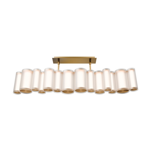 dweLED PD419638 Troop 14-lt 37" LED Linear Pendant, 4CCT - Aged Brass