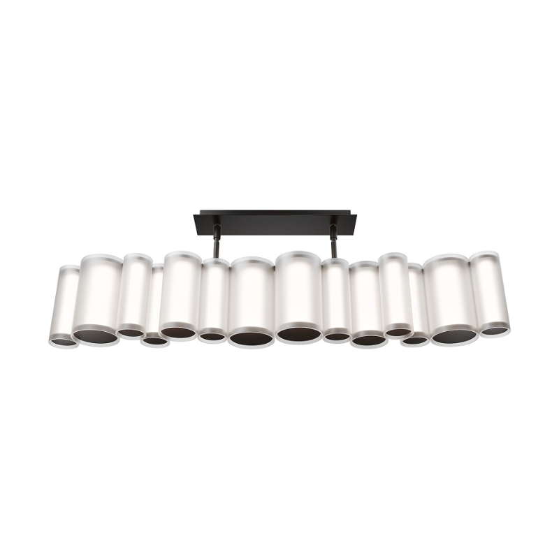 dweLED PD419638 Troop 14-lt 37" LED Linear Pendant, 4CCT - Black