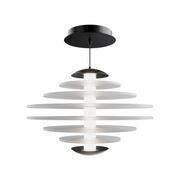 dweLED PD420614 Loopey 1-lt 14" LED Pendant, 4CCT - Black