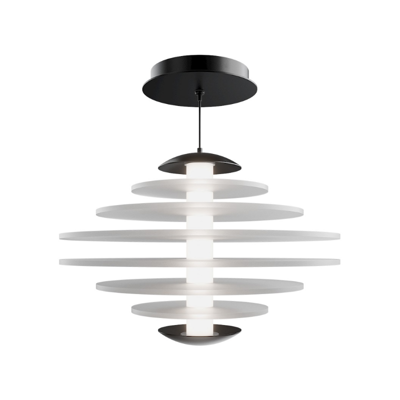 dweLED PD420614 Loopey 1-lt 14" LED Pendant, 4CCT - Black