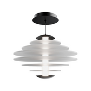 dweLED PD420614 Loopey 1-lt 14" LED Pendant, 4CCT - Black