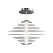 dweLED PD420614 Loopey 1-lt 14" LED Pendant, 4CCT - Chrome