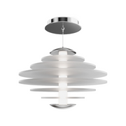 dweLED PD420614 Loopey 1-lt 14" LED Pendant, 4CCT - Chrome