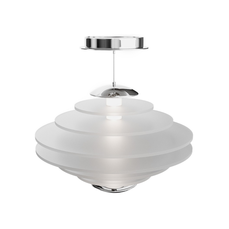 dweLED PD420614 Loopey 1-lt 14" LED Pendant, 4CCT - Chrome