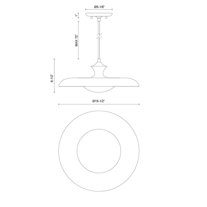 Alora Mood PD557015 Minori 1-lt 16" Pendant
