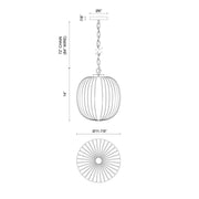 Alora Mood PD579112 Cherise 1-lt 12" Pendant