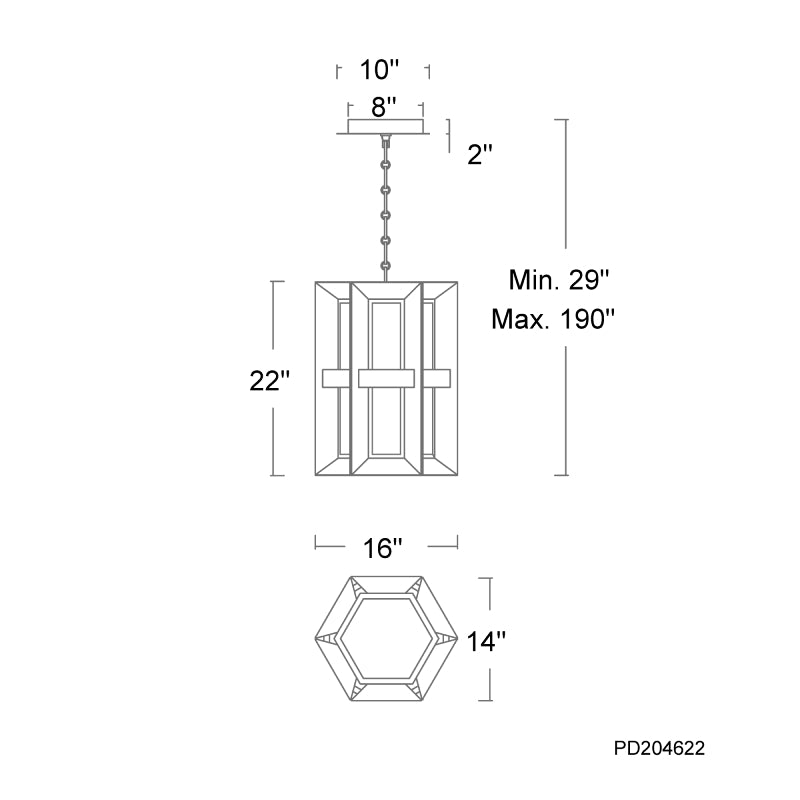 Modern Forms PD604622 Austen 1-lt 16" LED Pendant, 4CCT Selectable