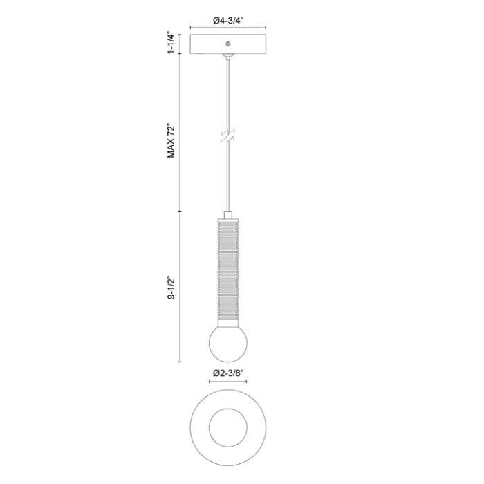 Alora Mood PD612109-UNV Arden 1-lt 2" LED Pendant