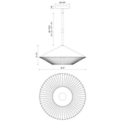 Alora Mood PD633215 Daphne 1-lt 15" Pendant