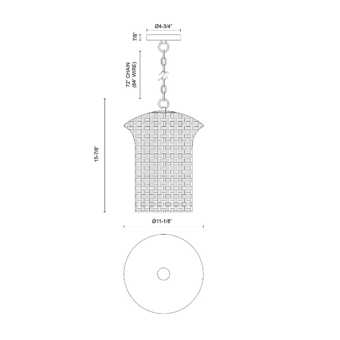 Alora Mood PD641011 Kai 1-lt 11" Pendant