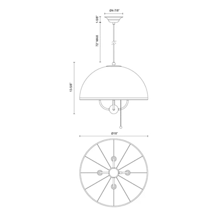 Alora Mood PD661418 Crosby 4-lt 18" Pendant