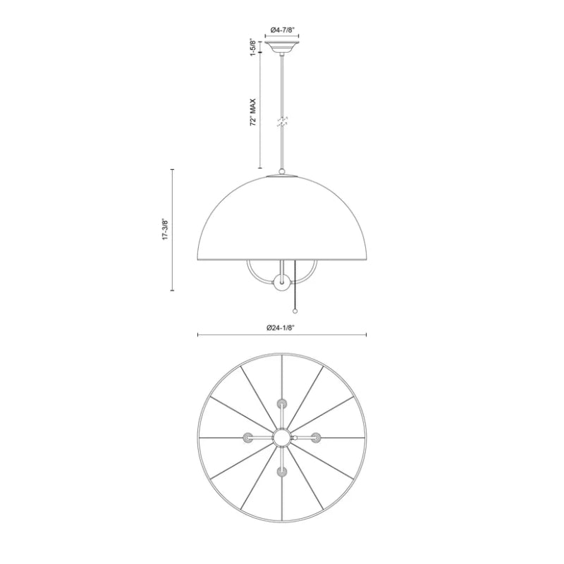 Alora Mood PD661424 Crosby 4-lt 24" Pendant