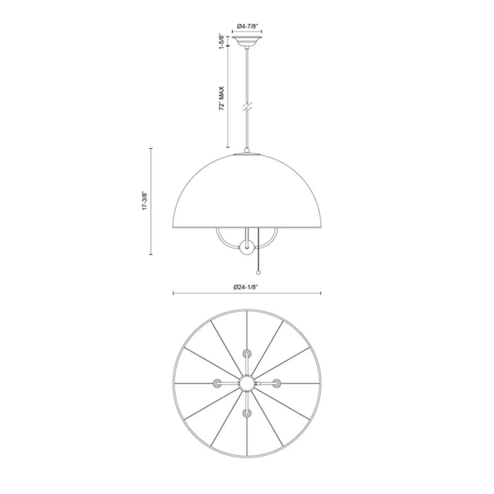 Alora Mood PD661424 Crosby 4-lt 24" Pendant