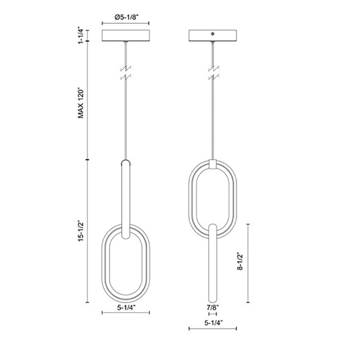 Kuzco PD92615 Airen 5" LED Pendant